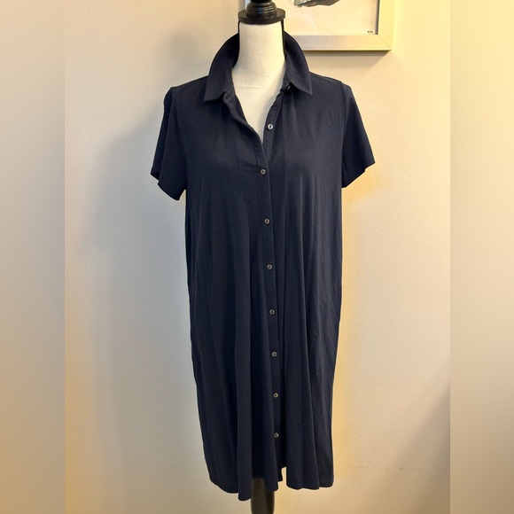 J. Jill Dresses & Skirts - J Jill Button Up Dress Size M Navy